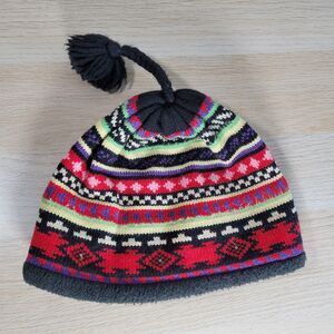 Vintage Wool Beanie Brystie Turtles Top Hat Winter Ski Cap Braided Pom USA